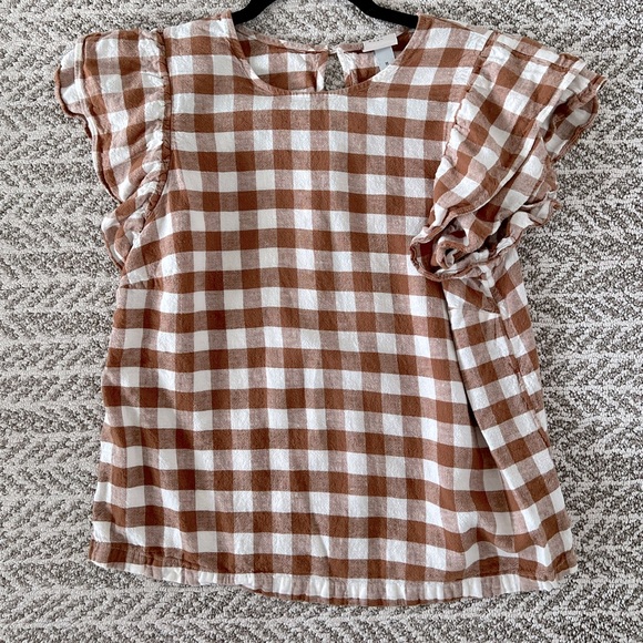 a new day Tops - Target womens gingham ruffle top | size M